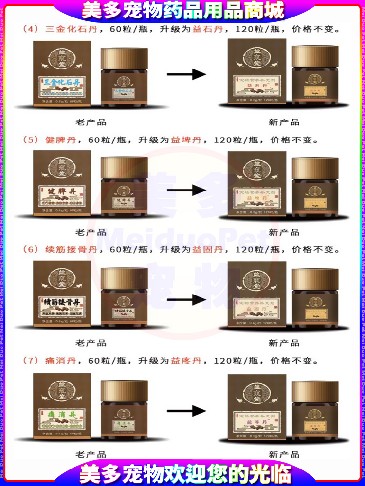 益宠堂三金化石益石丹消坚化瘤托消续筋接骨益固丹痛消益疼丹七星-图2