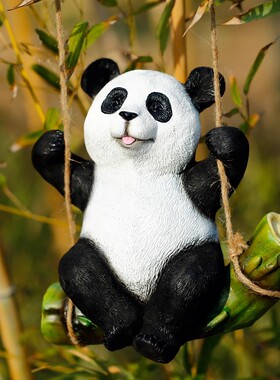 仿真考拉花园林熊猫庭院装饰品