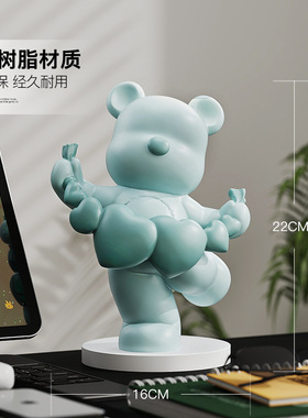暴力熊爱心存钱罐大容量桌面摆件 卧室装饰品储蓄罐 情侣朋友生日