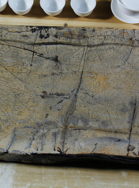 草花石中式客厅茶桌茶盘