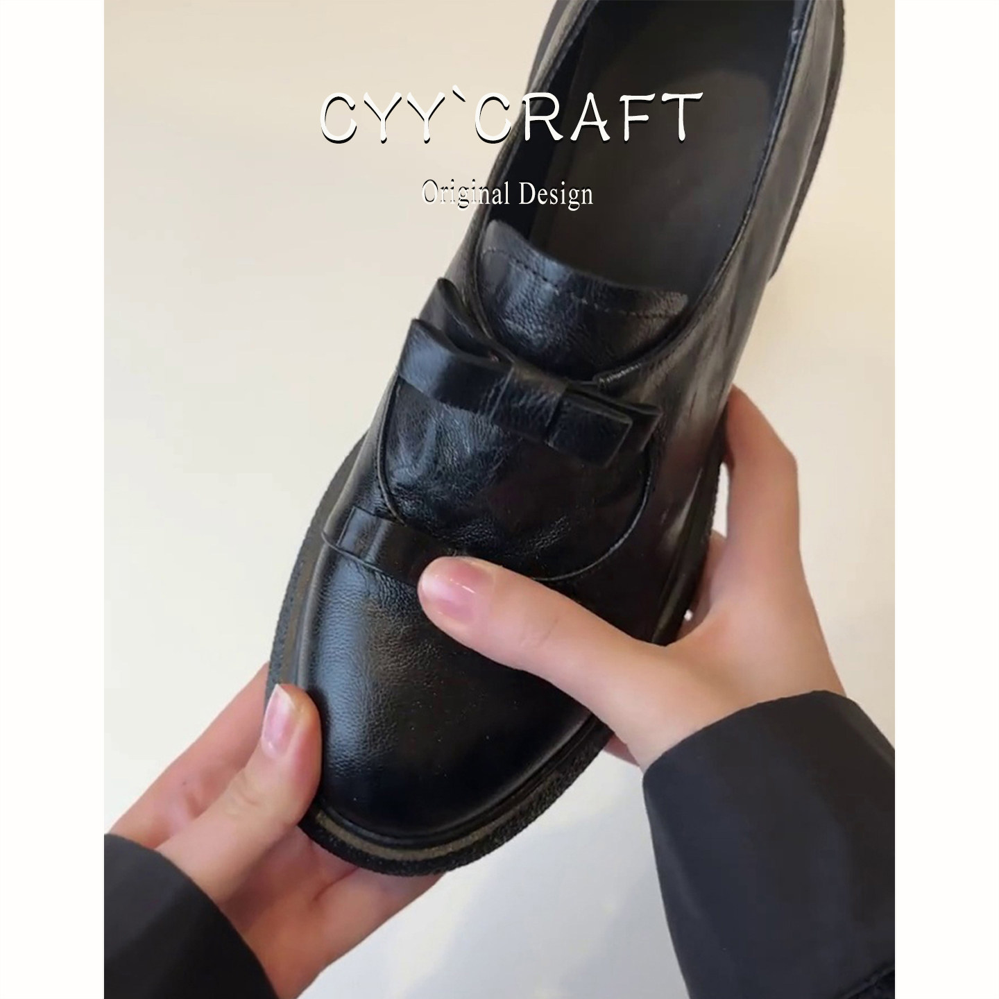 牛皮英伦风厚底乐福鞋女2025新款复古百搭粗跟增高黑色小皮鞋女款,淘宝优惠券,粉丝福利购,淘宝优惠卷