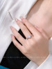 Slightly sweet and romantic artificial cherry blossom pink diamond ring
