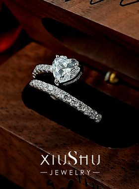 《一心一意》爱心925银开口戒指