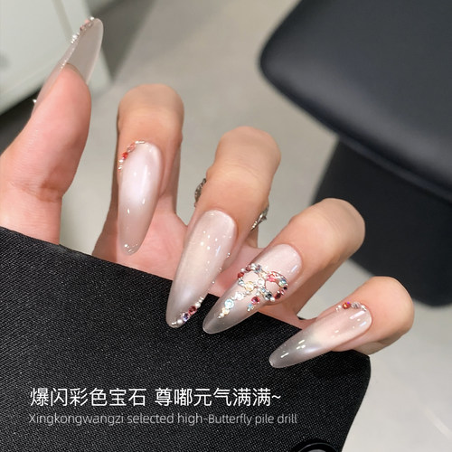 美甲K9钻饰品12格大小迷你混装平底钻网红爆款高品质爆闪指甲饰品 - 图1