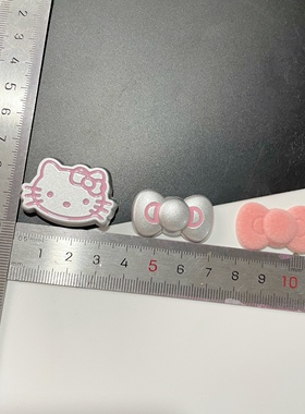 ins银灰粉色猫咪五角星树脂饰品配件手工diy发夹手机壳鞋扣花材料
