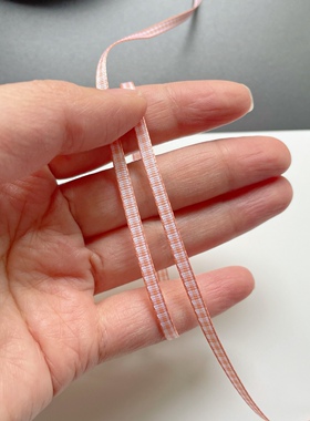 3mm4mm格子带田园风格子带丝带缎带手工发饰织带玩偶装饰蝴蝶结