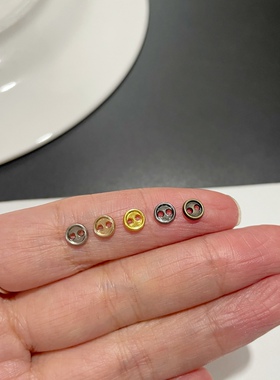 超迷你两眼金属纽扣 3mm4mm5mmOB11BJD小布娃衣辅料扣子