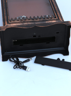 圣诞节壁炉木炭柴火火焰风灯摆件