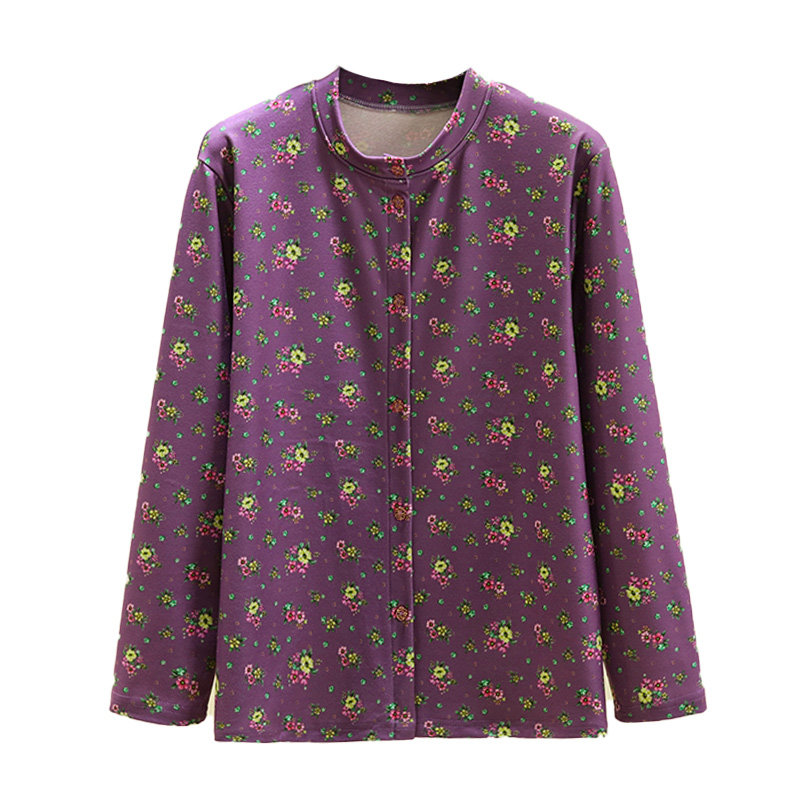 德绒立领长袖保暖睡衣上装女冬加绒保暖开衫外套大码加厚排扣上衣,淘宝优惠券,粉丝福利购,淘宝优惠卷