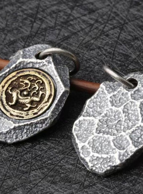 藏式民族风四大神兽吊坠青龙白虎玄武朱雀项链男名族风个性饰