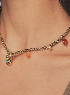 A Ray of Sunlight25秋冬埃及系列循环编织项链红玛瑙百搭小众