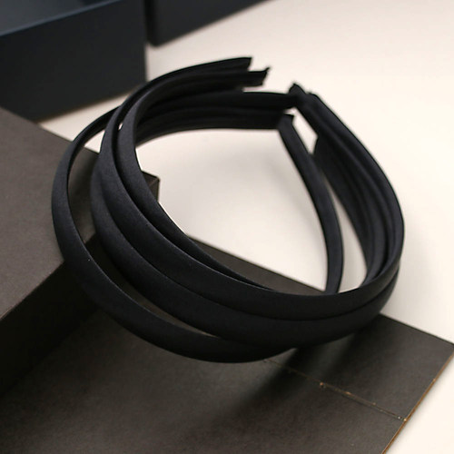 diy手工发箍女黑色白色全包布塑料头箍基础厚实耐用饰品配件材料 - 图1