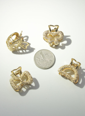 发夹后脑勺抓夹小号金属优雅气质韩版头饰鲨鱼夹子麻点螺纹2.5CM