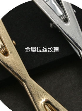 韩版金属拉丝发夹X形鸭嘴夹金色银色简约百搭刘海夹侧边夹发饰品