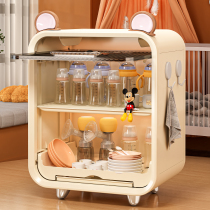 Baby bottle containing box Baby cutlery storage compartment Accessories Tool Dust Drain cabinet Put bowls chopstick shelters