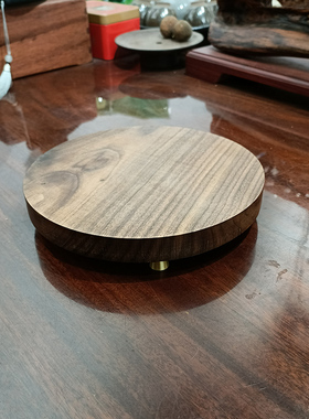 实木摆件底座摆放花瓶装饰品石头