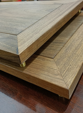 实木超大正方形底座摆件定制