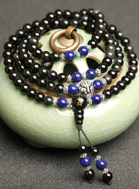 三缘证宝金曜石多层招财貔貅手链