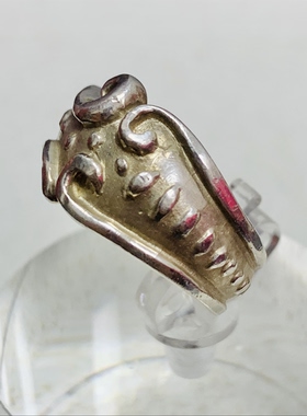 日本中古手作设计款纯银戒指