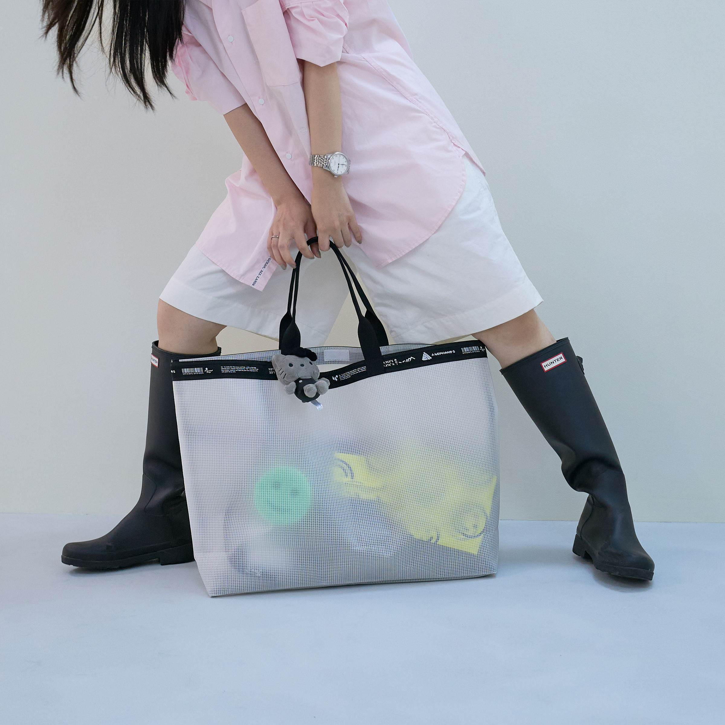 AS透视包竖包单肩包防水托特包通勤便携购物袋旅行户外运动手提包 - 图2