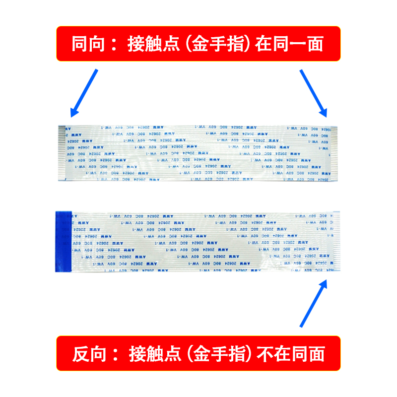 FPC/FFC软排线1.0/1.25mm间距 4/5/6/7/9/10/15/20/24/30/40pin芯-图3