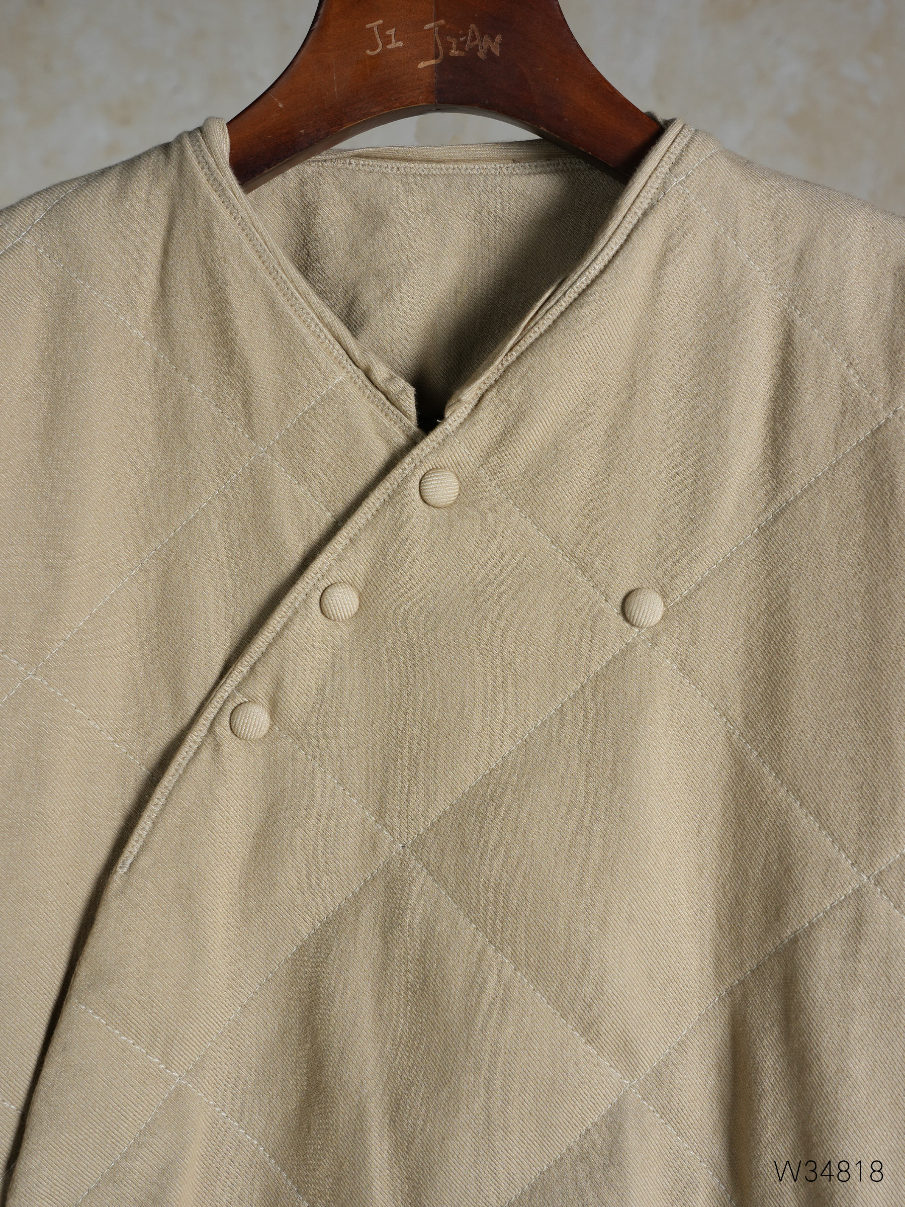 沉香布衣草堂 新中式棉服 几见W34818冬款拼接抽绳复古保暖改,淘宝优惠券,粉丝福利购,淘宝优惠卷