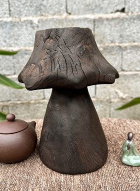 香樟木碳化古风碳化底座博古架实木工艺品摆件底座木雕木座K1