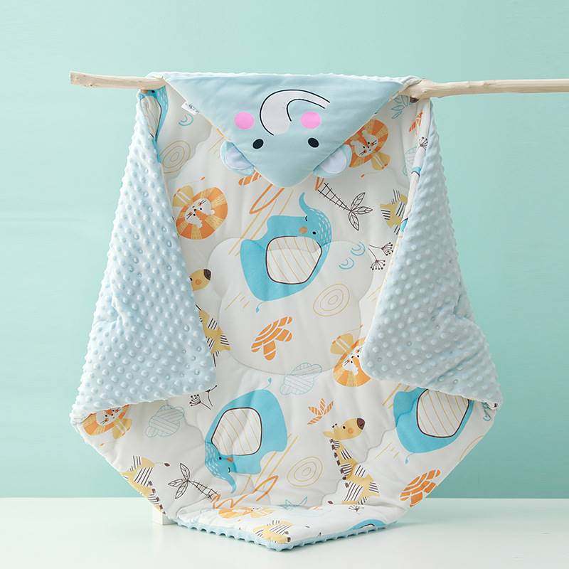 【小柒甄选】豆豆安抚婴儿抱被90*90cm痘痘绒产房新生儿包被外出,淘宝优惠券,粉丝福利购,淘宝优惠卷