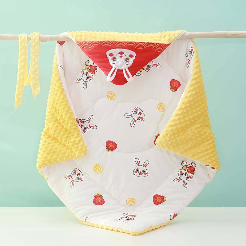 【小柒甄选】豆豆安抚婴儿抱被90*90cm痘痘绒产房新生儿包被外出,淘宝优惠券,粉丝福利购,淘宝优惠卷