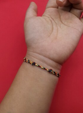 端午节五彩绳极细简约手链脚绳