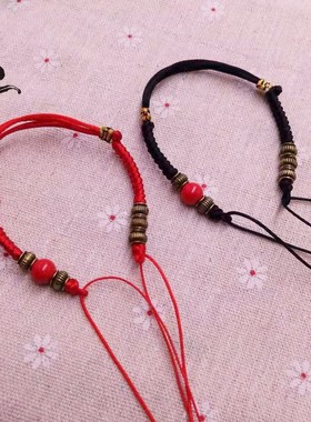 可穿铜钱半成品可自系童挂绳diy