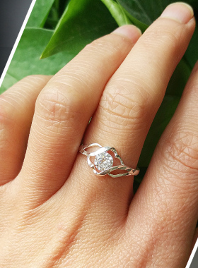 999纯银女个性刻字生日礼物戒指