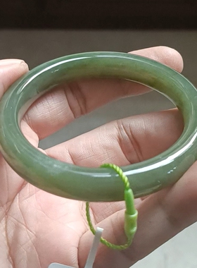 商场撤柜-天然和田玉手镯玉镯 无纹裂 带国家官方证书保真品n32