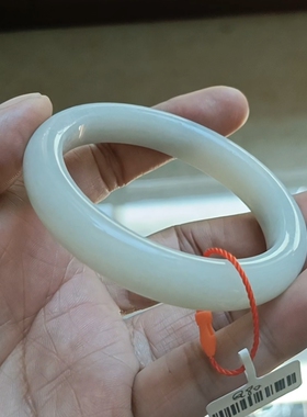 商场撤柜天然和田玉手镯玉镯子 带国家官方鉴定证书保真品礼物q80