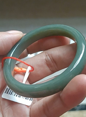 商场撤柜天然和田玉手镯玉镯子 带国家官方鉴定证书保真品礼物q95