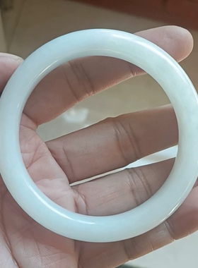 商场撤柜-天然和田玉手镯白玉镯子 带国家官方证书保真品礼物n101