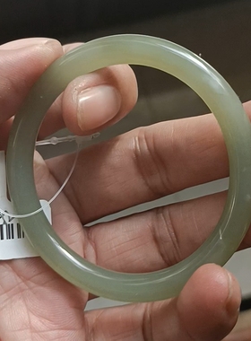 商场撤柜-天然和田玉手镯玉镯 无纹裂 带国家官方证书保真品n42