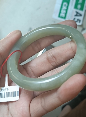 商场撤柜天然和田玉手镯玉镯子 带国家官方鉴定证书保真品礼物q82