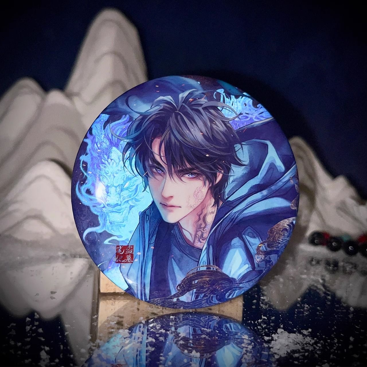 kinbor盗墓笔记徽章张起灵生日吧唧稻米节周边张起灵发光谷子礼品 - 图0