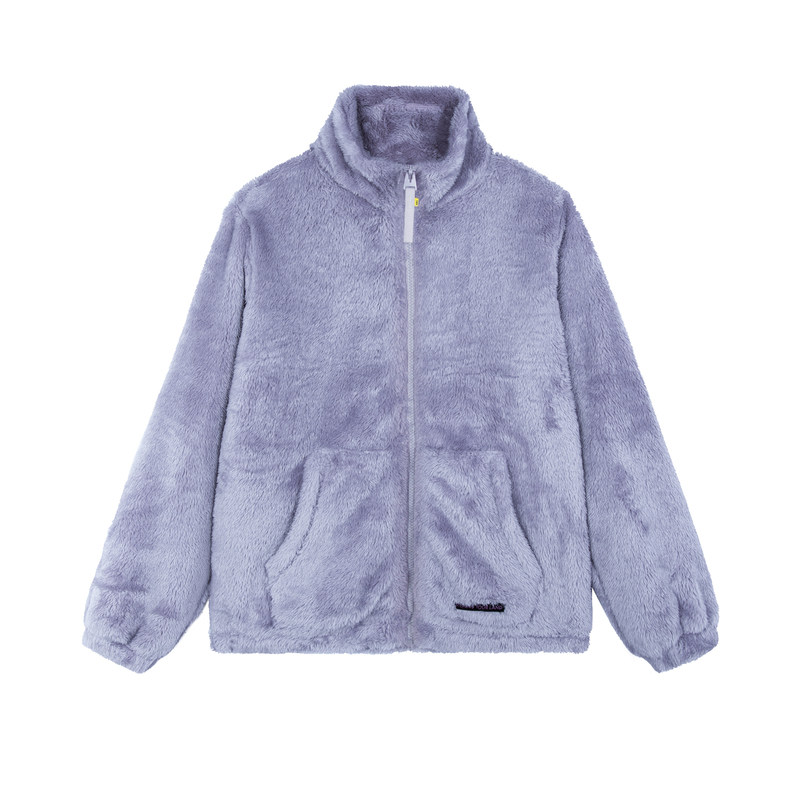 森马珊瑚绒保暖加绒2021立领夹克 森马时尚短外套