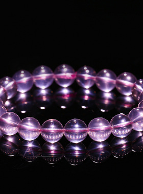 【6A天然莫桑星光粉晶手链】旺人缘六芒星晶体冰种强星光小众高端