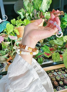 原创《 迷途的熊》库克象牙果 蜜蜡 绿松菩提两圈手串