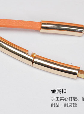 简约细款真皮小腰带女细装饰腰饰皮带女士时尚百搭连衣裙配毛衣裙