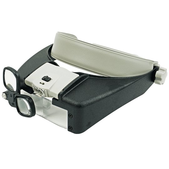 头戴式放大镜带灯高清电子维修手表专用高倍老花眼便携式扩大镜子