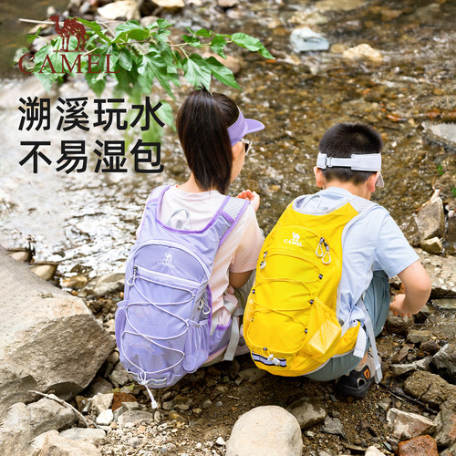 【蜜蜂包】骆驼时尚双肩包登山包高颜值女轻便户外徒步装备背包 - 图3