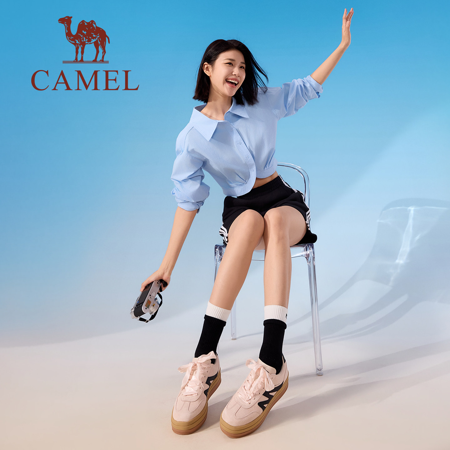 骆驼山海2代运动鞋2026春夏新款女鞋德训鞋休闲鞋子经典板鞋女款,淘宝优惠券,粉丝福利购,淘宝优惠卷