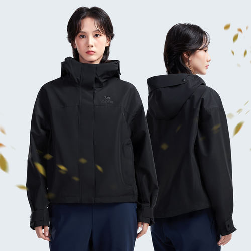 骆驼女装短款冲锋衣小个子2026秋季新款防风防水夹克外套登山服 - 图1