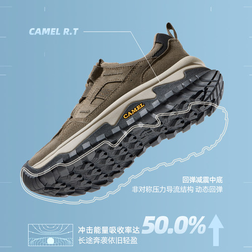 骆驼户外休闲鞋2025秋冬新款男鞋防滑减震爬山轻便徒步鞋登山女鞋 - 图2