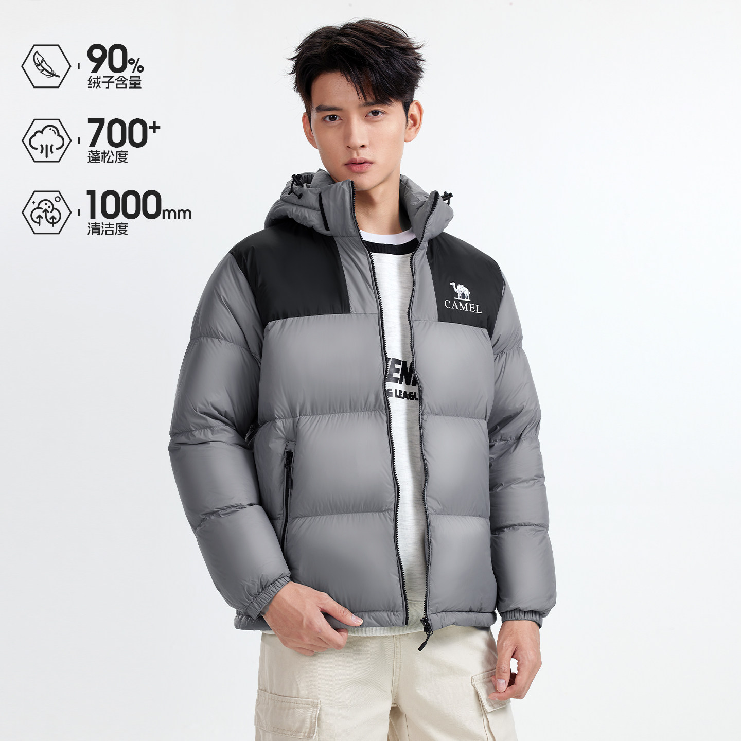 【双11预售】骆驼男装羽绒服秋冬加厚鸭绒面包服外套户外男女保暖 冬包实拍商品图