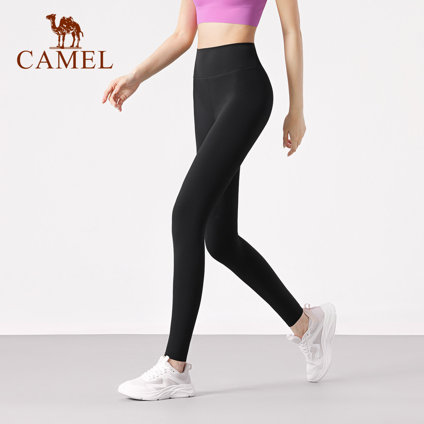 骆驼瑜伽裤女春季高腰裸感无痕运动裤透气收腹紧身长裤提臀健身裤,淘宝优惠券,粉丝福利购,淘宝优惠卷